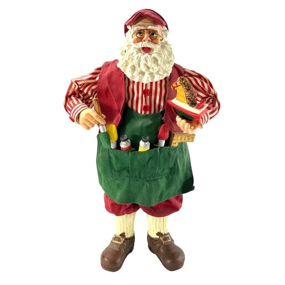 Possible Dreams Clothtiques Painter Santa “His Favorite Color” 10” Christmas